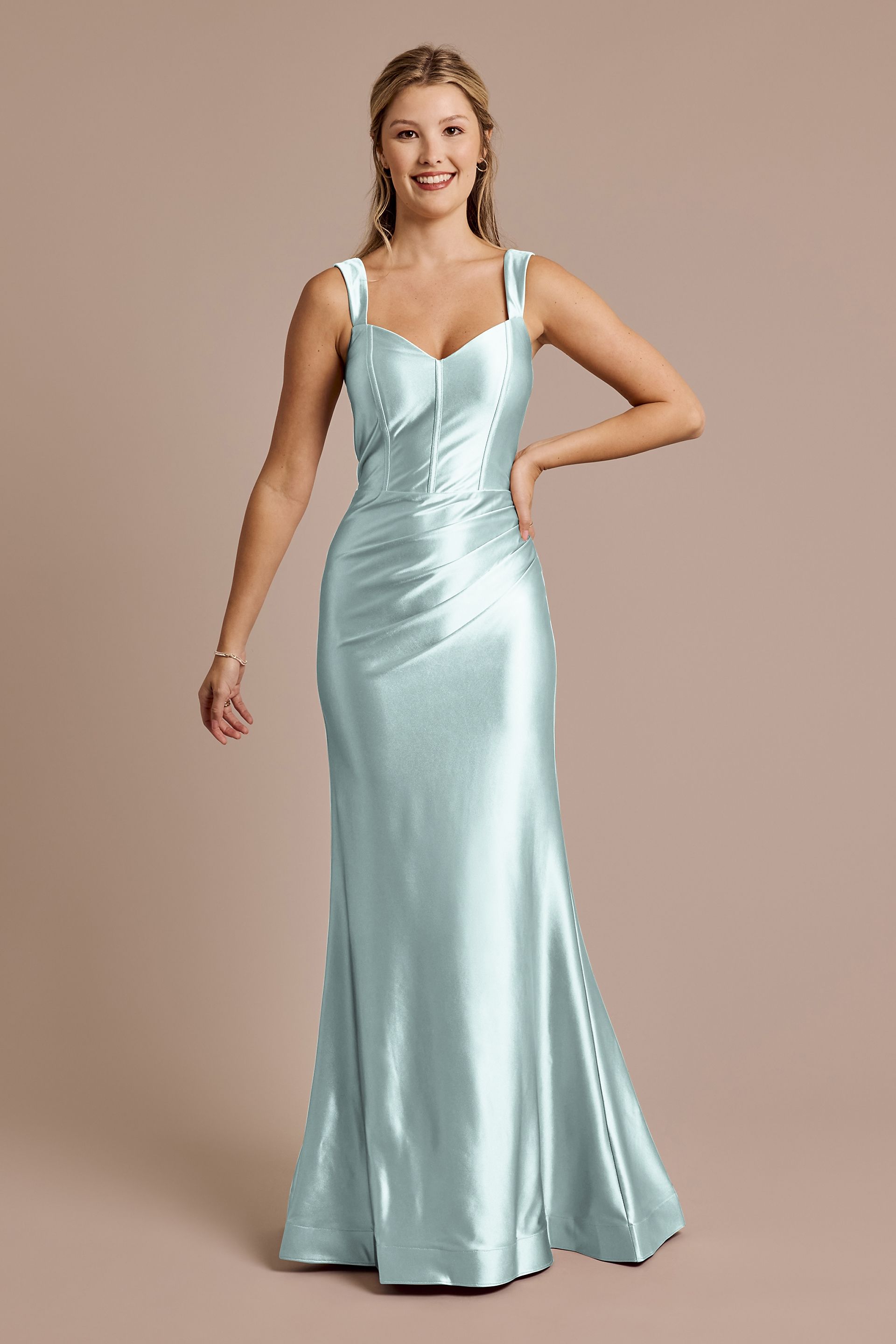 View Galina Signature Sculpting Satin Tank Dress in all available color and sizes Picture of Sculpting Satin Tank Dress